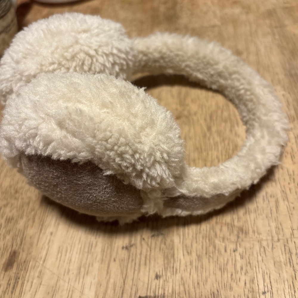Fashion Plush Fleece Winter Earmuffs Beige Tan Warm Ear Protection Womens OS
